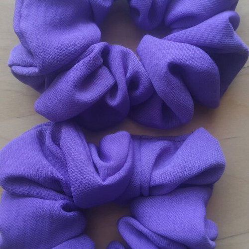 Scrunchie XL handmade purple, Greek craftsmanship