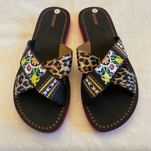 Mitsuko sandals new with floral and animal print designs size 39