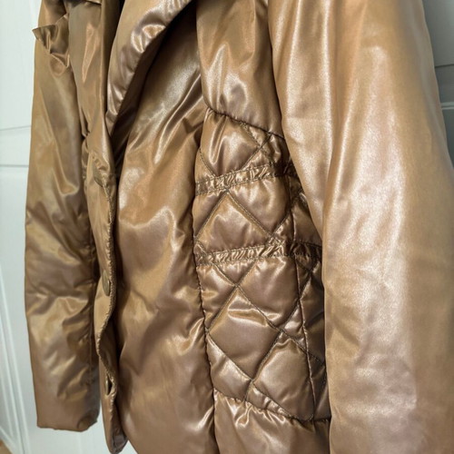 Versace puffer jacket like new, khaki metallic, size S