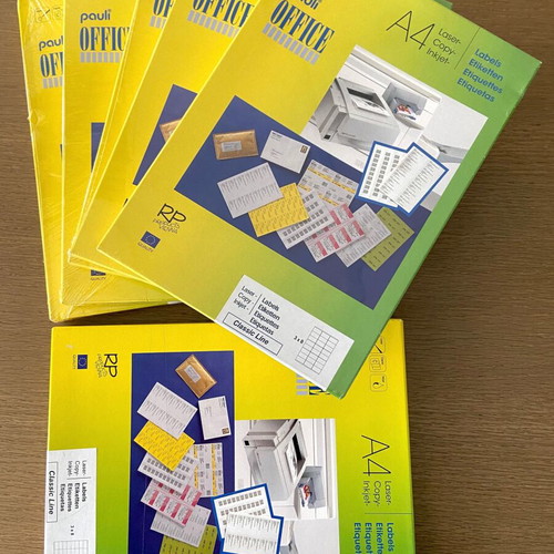 A4 Labels for Laser and Inkjet Printers, New, Pack of Six