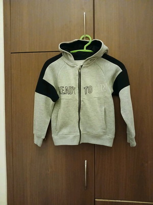 Orchestra sports jacket used for boy 6 years, size 116, black and gray