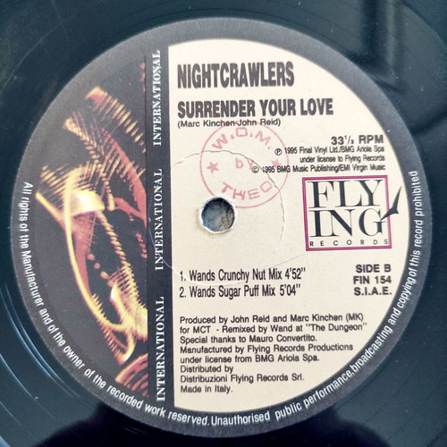 Nightcrawlers Surrender Your Love 12'' Vinyl Maxi Single used, electronic