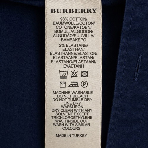 Burberry Brit men's cotton shirt navy blue size L like new
