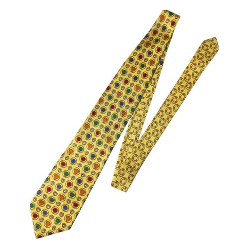 Gianni Versace Medusa silk tie used, multicolor, size 56''