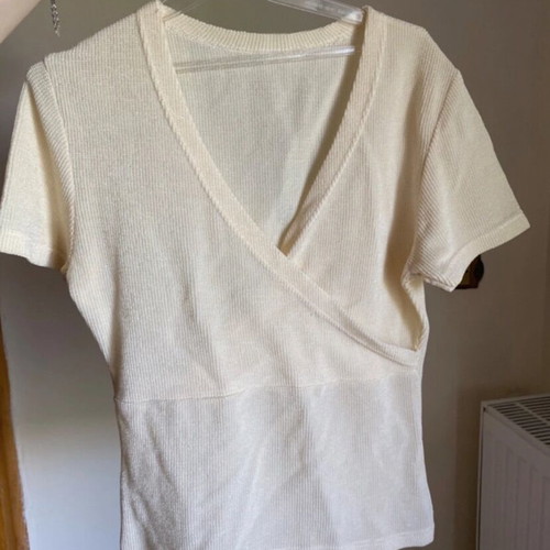 Wrap top new, beige, one size