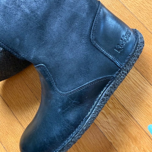 Kickers boots new, natural leather, size 36, black