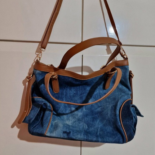 Denim shoulder bag vintage limited edition