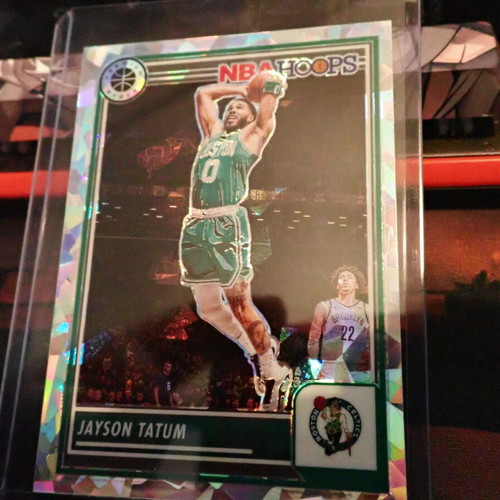 2023-24 Panini NBA Hoops Jason Tatum Cracked Ice Prizm card new