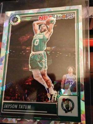 2023-24 Panini NBA Hoops Jason Tatum Cracked Ice Prizm card new