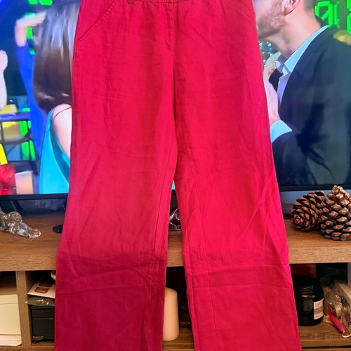 Raxevsky linen pants like new, red, size S/M