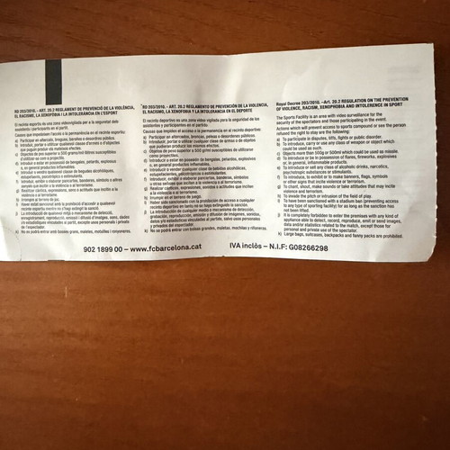 Barcelona Museum Ticket 2016/2017 like new