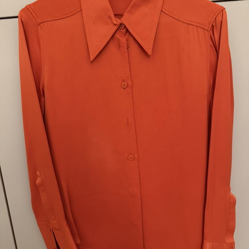 Zara satin shirt size M like new, orange