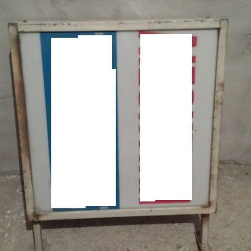 Double-sided lighted signs used, set of 2 pieces