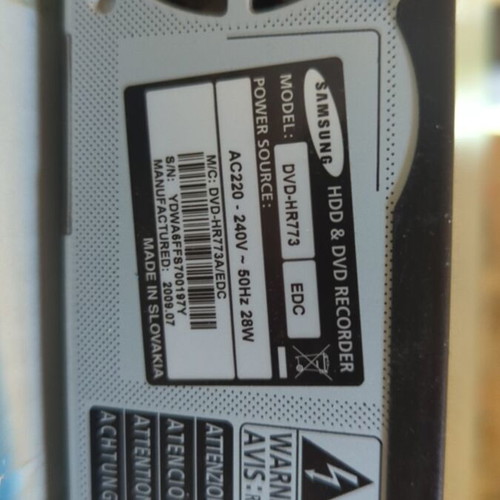 Samsung DVD Recorder DVD Player used with 160 GB hard drive HR773