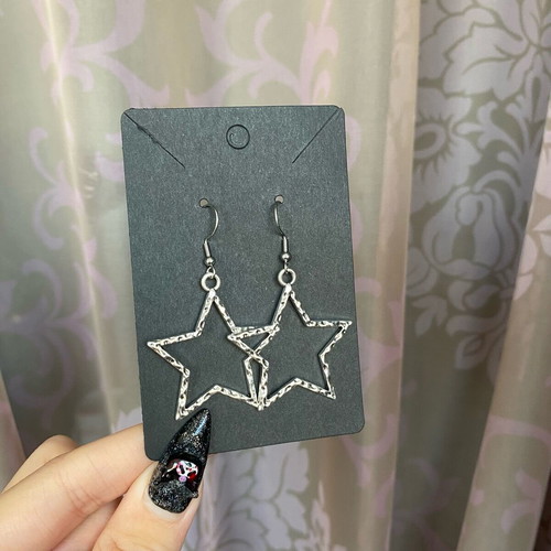 Cool star earrings new handmade with steel hooks