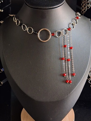 The Vampires Kiss gothic handmade chainmail choker