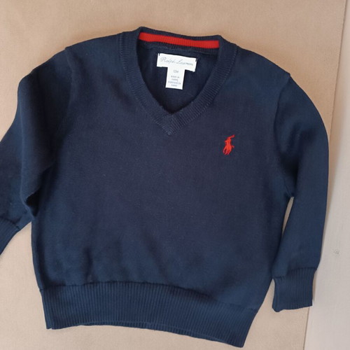 Ralph Lauren baby sweater 12 months like new, dark blue