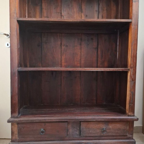 Bookcase handmade, solid wood, Indian style, used
