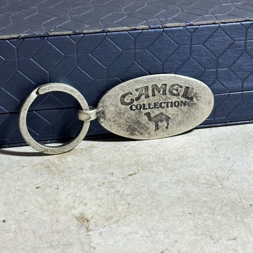 Camel Collection vintage metal keychain used, silver color