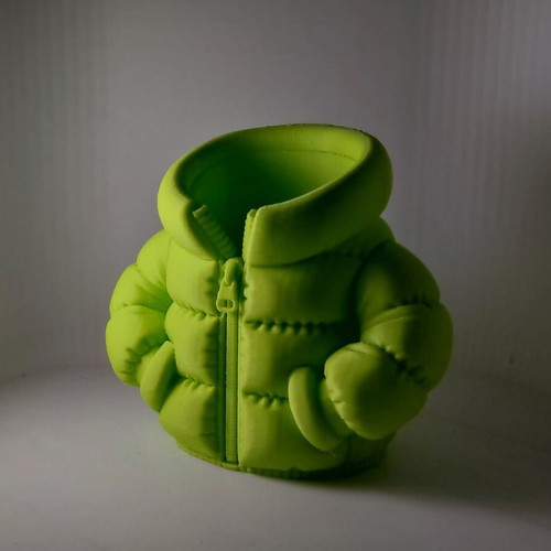 Puffer Jacket Pencil Holder 3D printed made to order