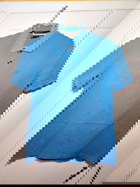 Αυθεντική Hugo Boss ανδρική T-Shirt μπλούζα γαλάζια, μέγεθος M.