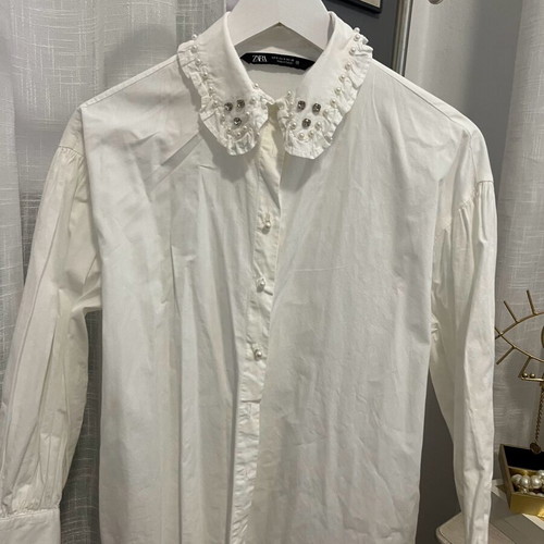 Zara shirt used, white, size S