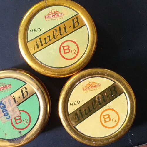 Chropei tin boxes used, set of 3 pieces