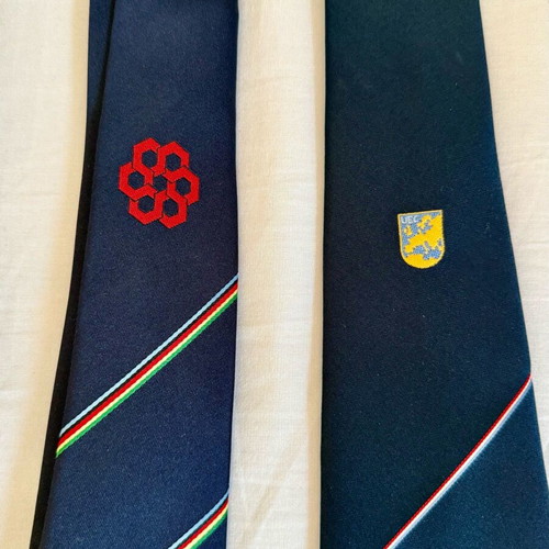 Collectible ties used, set of 3 from international economic conferences