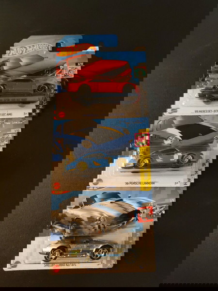 hot wheels Mercedes 560, Porsche, cobra zamac