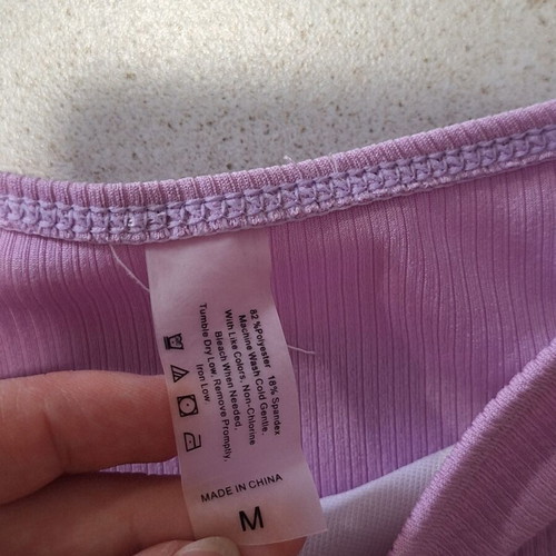 Decoro Ribbed Lilac Bandeau Bikini Set Size M like new