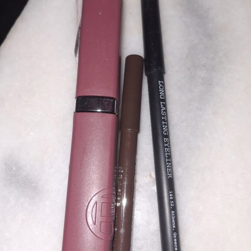 Lipstick and eye pencils set unused