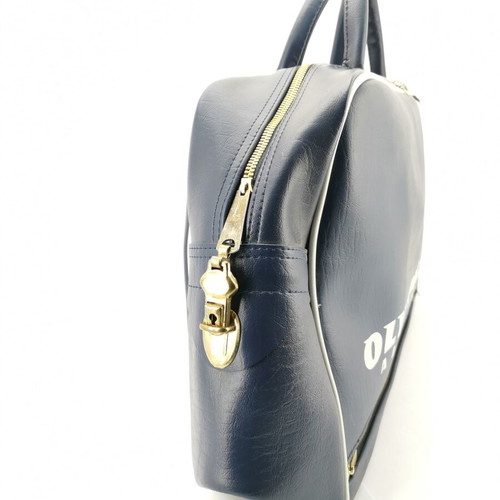 Olympic Air Ways leather bag with lock from 1980, used