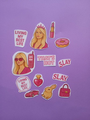Paris Hilton stickers like new, set