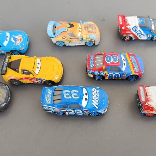 Disney Pixar Cars collectible metal toy cars pack of 8 used