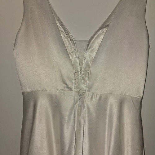Wedding dress satin with tulle underskirt, like new, princess style, size XL