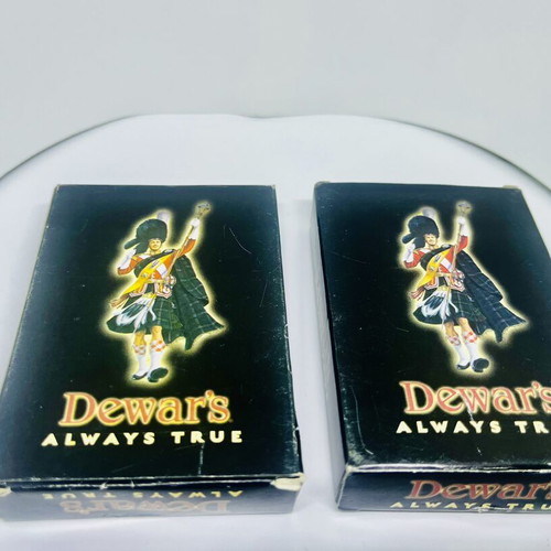 Dewar's Scotch Whisky Always True playing cards set of 2 used, vintage