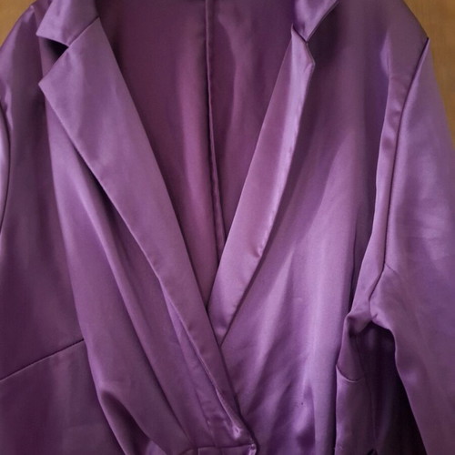 Satin dress Greek made like new, dark purple