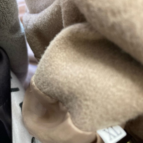 Beige lined coat like new, lightweight and warm