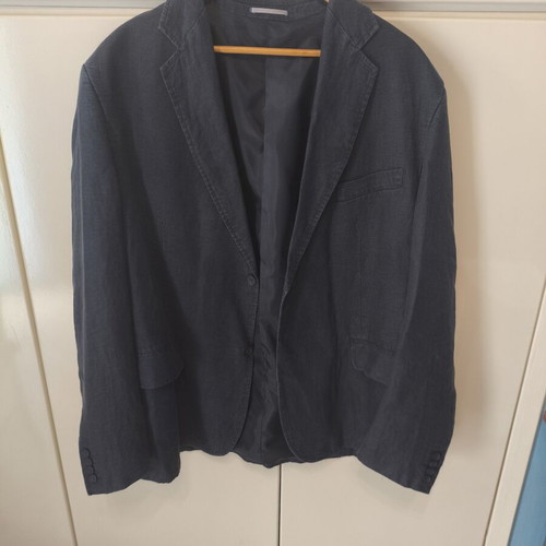 Barrione Blue Men's Linen Blazer New