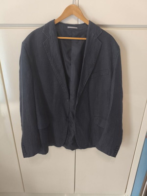Barrione Blue Men's Linen Blazer New