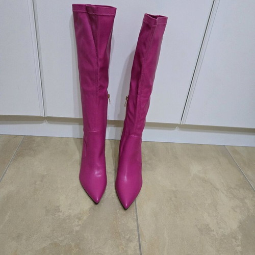 Boots tall new pink/fuchsia with gold heel size 38