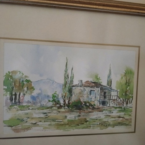 Signed painting like new with frame 43x36