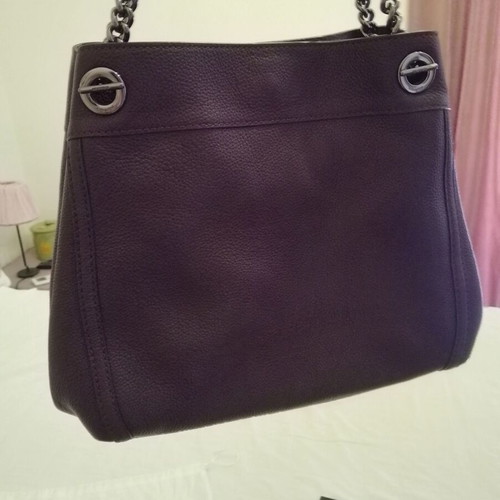 Coach shoulder bag, oxblood leather
