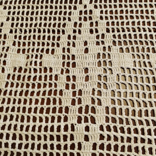 Handmade knitted curtains 105x220 (2) like new without tape
