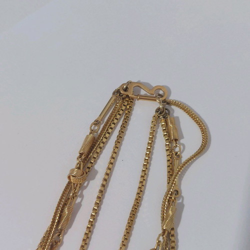 Set of stainless steel gold-plated unisex chains like new