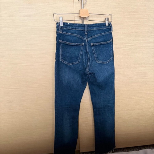 Zara cropped flare jeans like new, blue, high waist