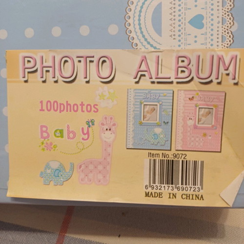 Photo album for boy like new, A4 size, 100 photos capacity