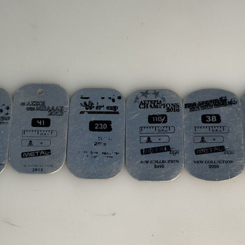 Football caps used, collectible 2013-16