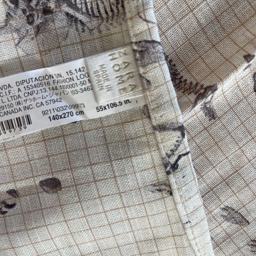 Zara home curtains with dinosaurs used, 2 pieces, 100% cotton