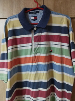 Men's polo Tommy Hilfiger XL colorful authentic in very good condition